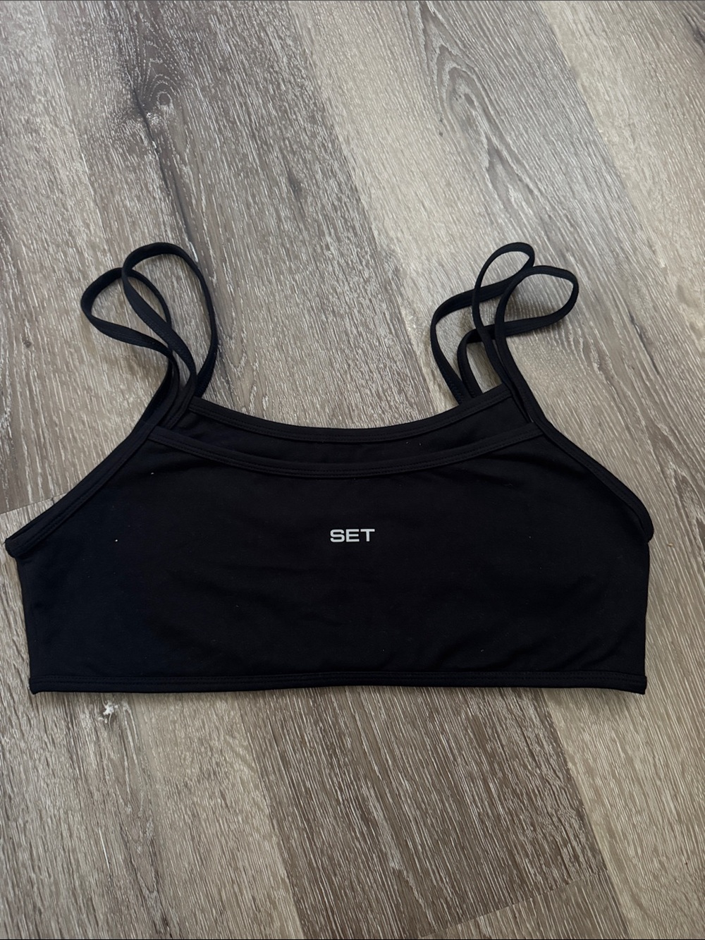 SET Active FORMCLOUD Women's Black Layered Bralette